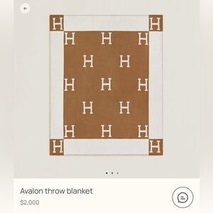 Brand New Hermes Avalon Blanket